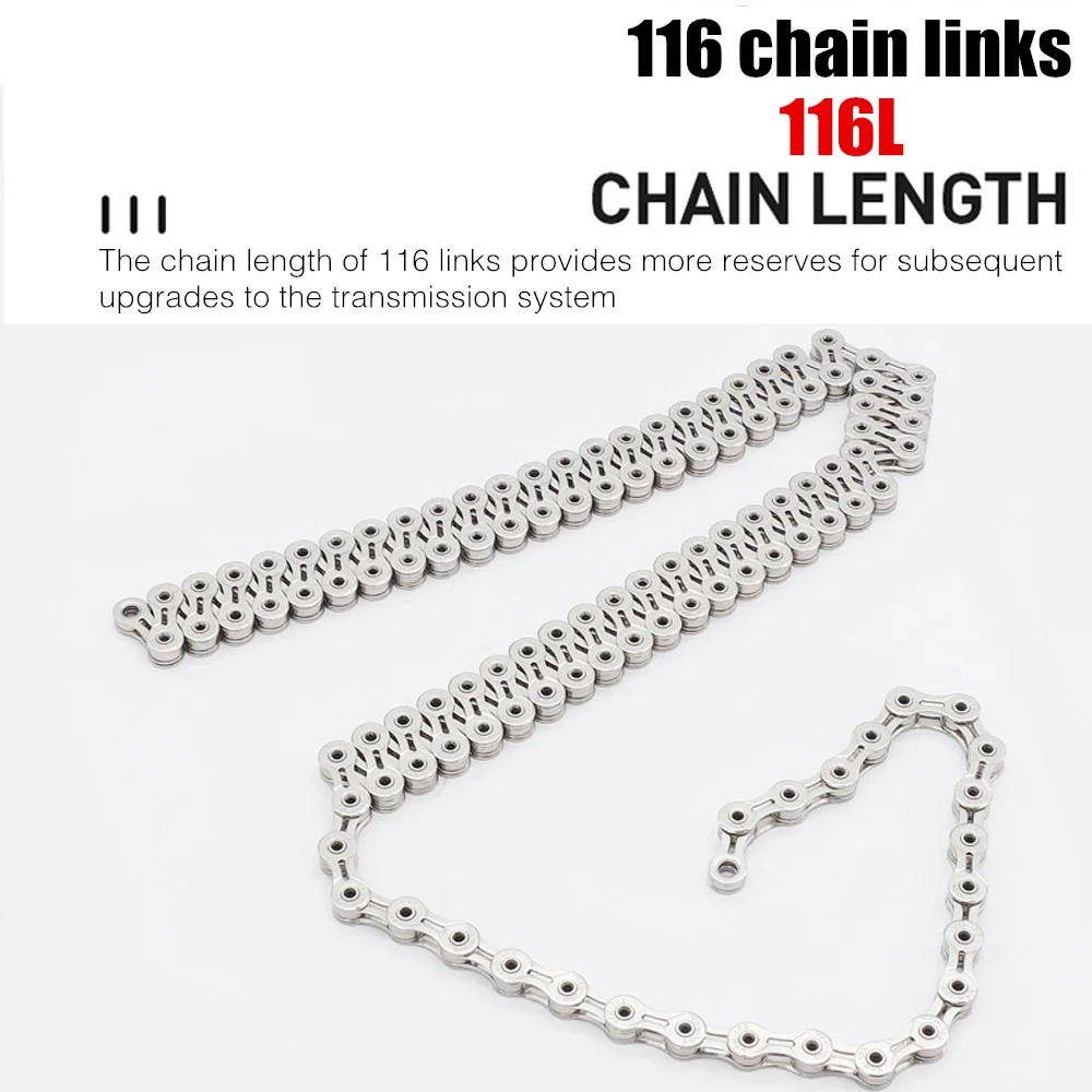 VXM Bicycle Chain Full Hollow 9 10 11 Speed 116L Ultra Light General Variable Plated Chains Accessorie | Спорт и развлечения