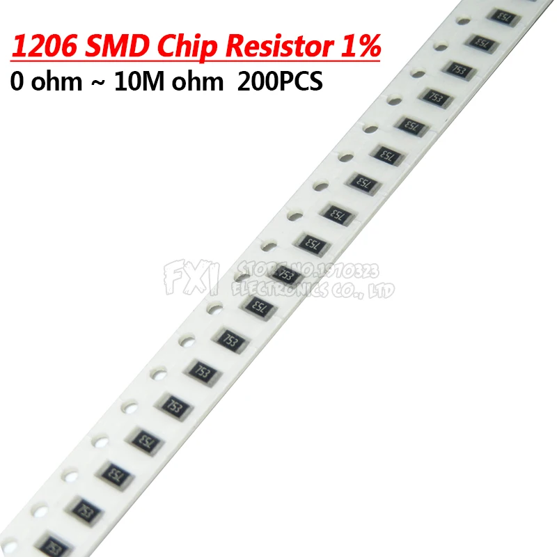 

100 шт. 1206 SMD резистор 0R ~ 10 м 1/2 Вт 0 1 10 100 150 220 330 Ом 1K 2,2 K 10K 100K 0R 1R 10R 100R 150R 220R 330R
