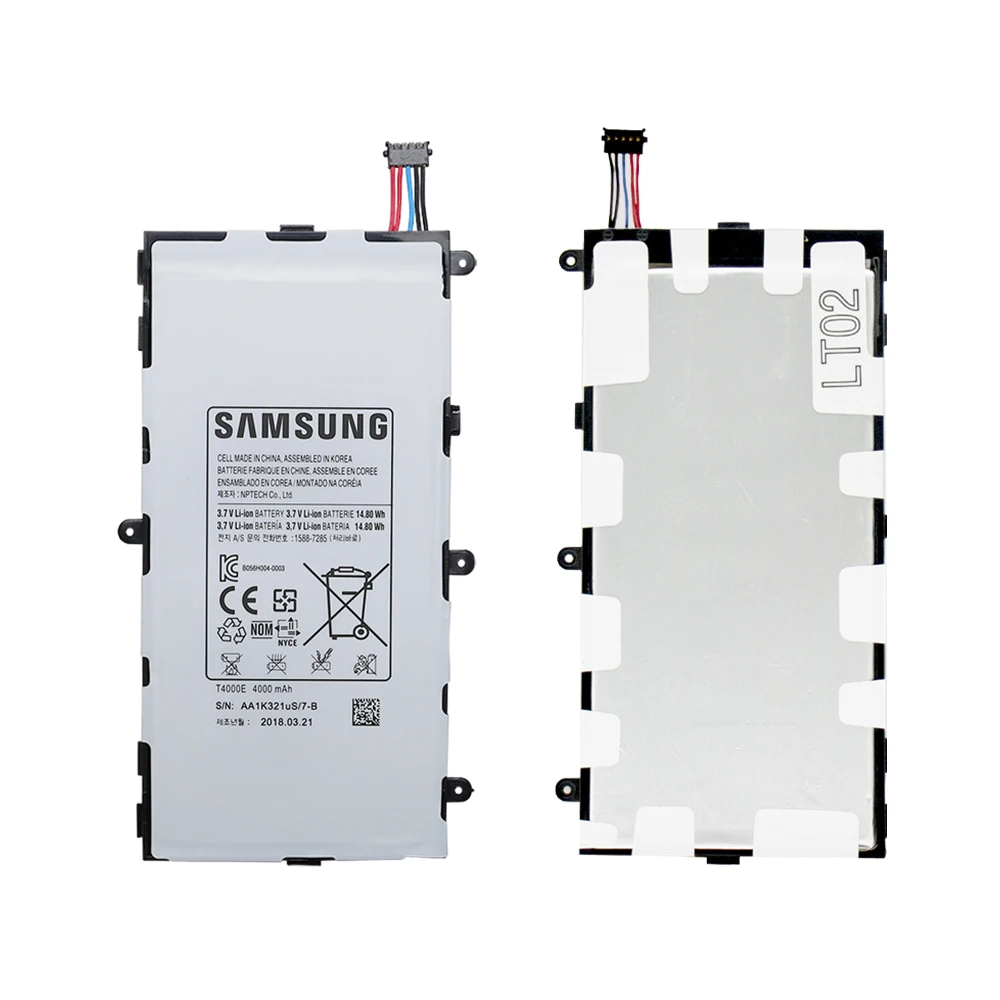 100% Оригинальный аккумулятор T4000E для Samsung Galaxy Tab 3 7 0 SM T211 T210 T215 T210R T217A T2105 GT P3210 P3200 4000