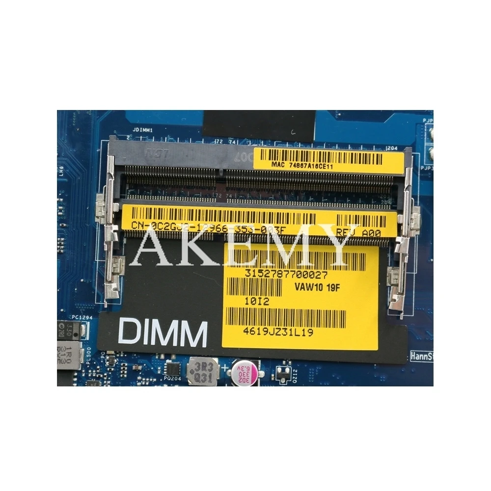 CN-0C2GJ2 0C2GJ2 C2GJ2 для For DELL INSPIRON 3721 5721 Материнская плата ноутбука VAW11 LA-9102P REV: 1 0 (A00) I5-3337U