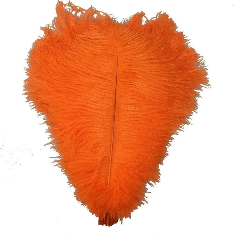 

10Pcs/Lot Orange Ostrich Feather for Crafts 15-70cm/6-28" Feathers Ostrich Plumes Ostrich Feathers Decoration plumas carnaval