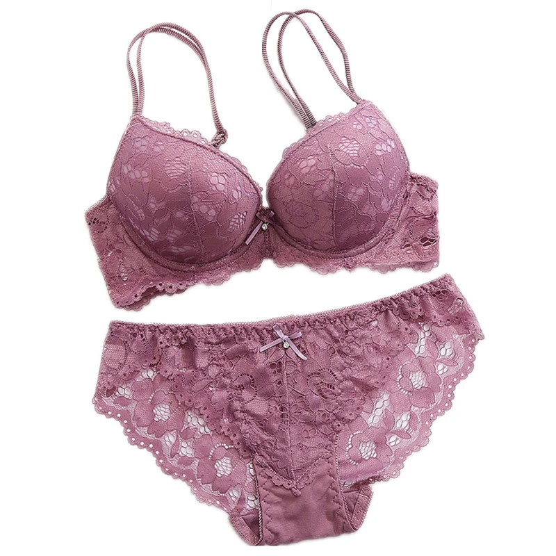 Сексуальный Soutien Gorge женский кружевной комплект нижнего белья 2019 пуш ап трусики +