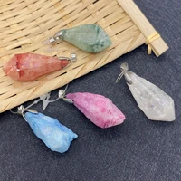 1 piece diy irregular crystal pendant ladies and mens handmade necklaces charm jewelry making supplies reiki natural stone gift