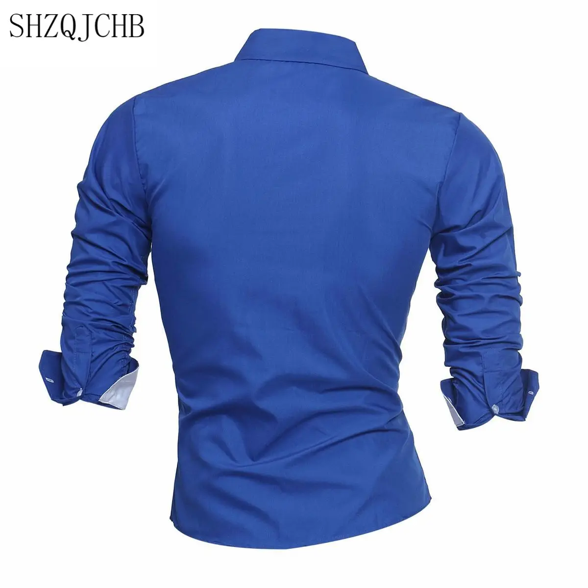 

New 2021 Men's Autumn Slim Fit Shirts Male Casual Long Sleeve Shirt Tops Men Solid Color Business Shirts Plus Size M-4XL