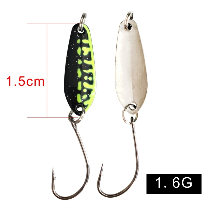 

OLOEY Colorful Trout Lure 6/4pcs 1.6g/3.0g Metal Bait Wobbler Spoon for trout single hook fishing Spoons Trout Lures bait
