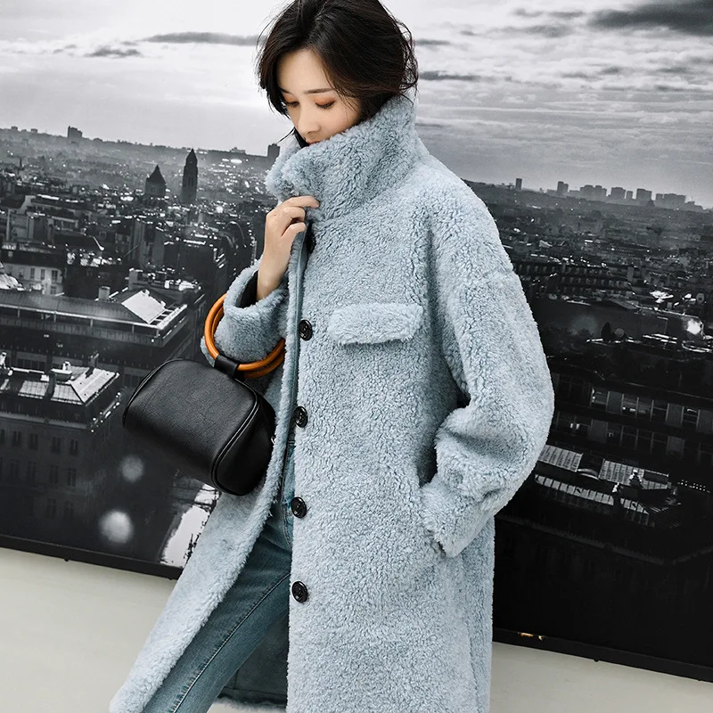 Женская зимняя верхняя одежда с мехом новинка 2019 года пальто из зернистой