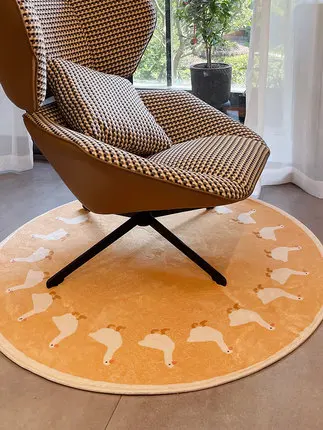 

Cute Cartoon Room Carpet Bedroom Round Bed Home Children's Room Computer Swivel Chair Floor Mat