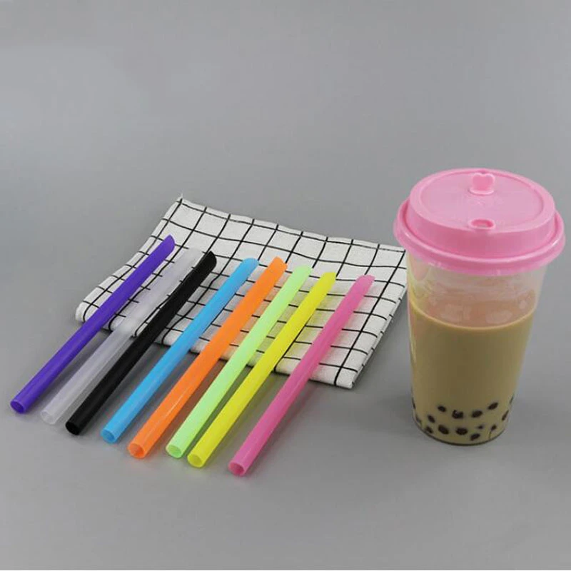 Широкие питьевые гибкие соломинки для чая молока коктейлей индивидуальная