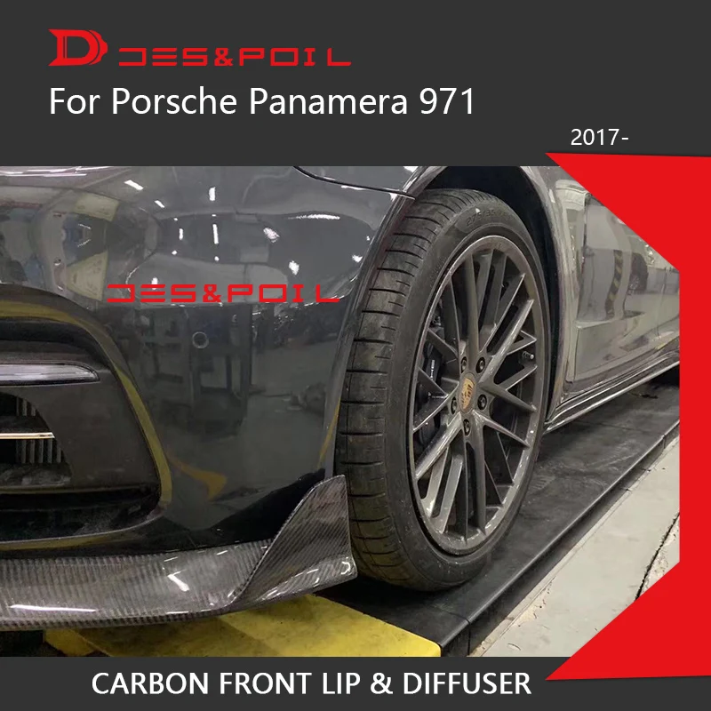 Для Porsche 971 Panamera 4 4s углеродное волокно губа-накладка задний диффузор выхлопные наконечники комплект корпуса- гибрид