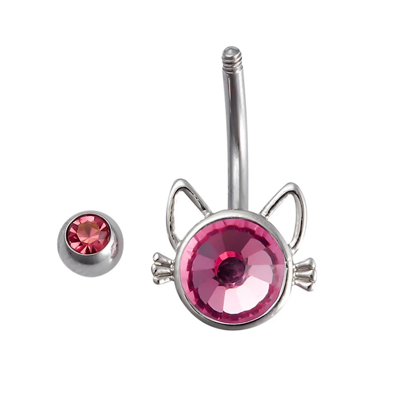 

Cute Cat Women's Stylish Sexy Belly Body Piercing Button Navel Ring Jewerly Dec