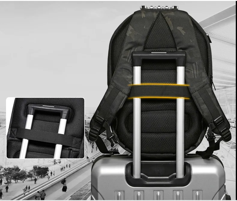 Fashion Man Backpack 15.6 Inch Laptop USB Charging Bluetooth Speaker Male Bags Recharging Multi-layer Space Travel Anti-thief