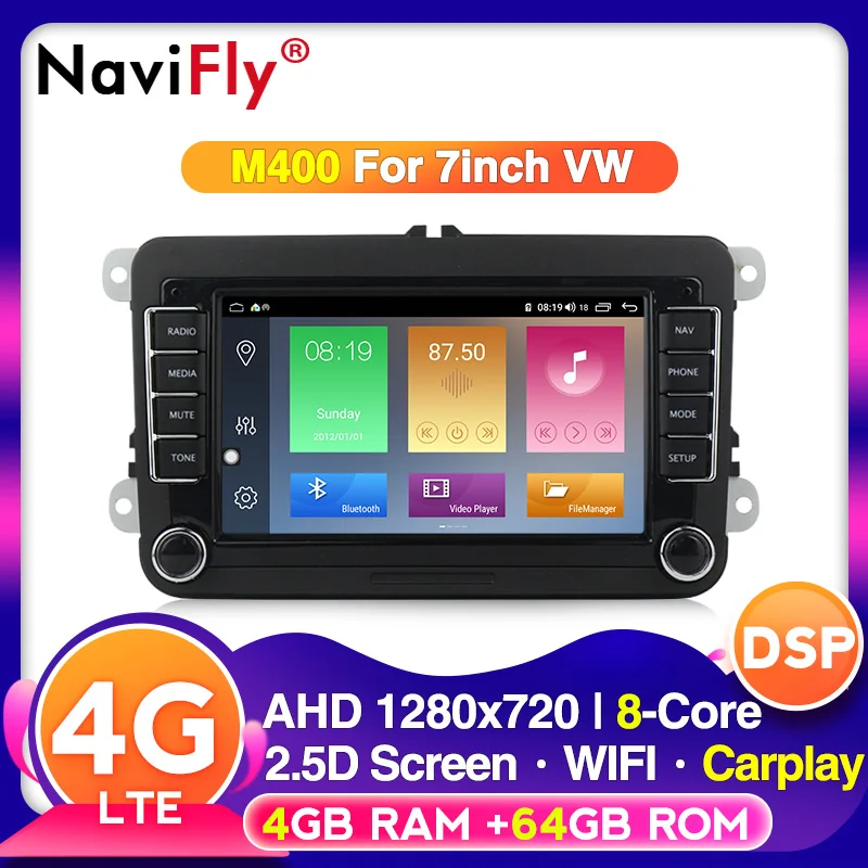 Автомобильный мультимедийный плеер 4G LTE DSP Android радио аудио GPS для VW Volkswagen SKODA GOLF 5