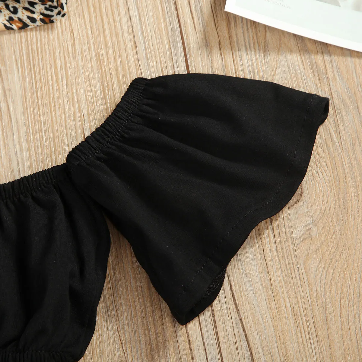 Модный комплект одежды для маленьких девочек топы с открытыми плечами жилет