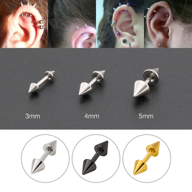 3 шт. 16 г хряща гвоздик для козелка спиральная планка 5 мм коническая штанга