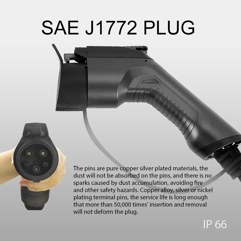 EV зарядная станция зарядное устройство для электромобиля EVSE Wallbox SAE J1772 32A Level2 220 240 В NEMA 14 50 штекер 21 фут кабель