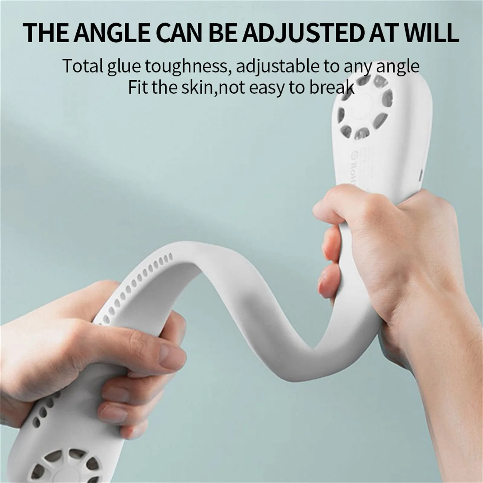 Мини вентилятор на шею портативный безлопастный перезаряжаемые подвесные