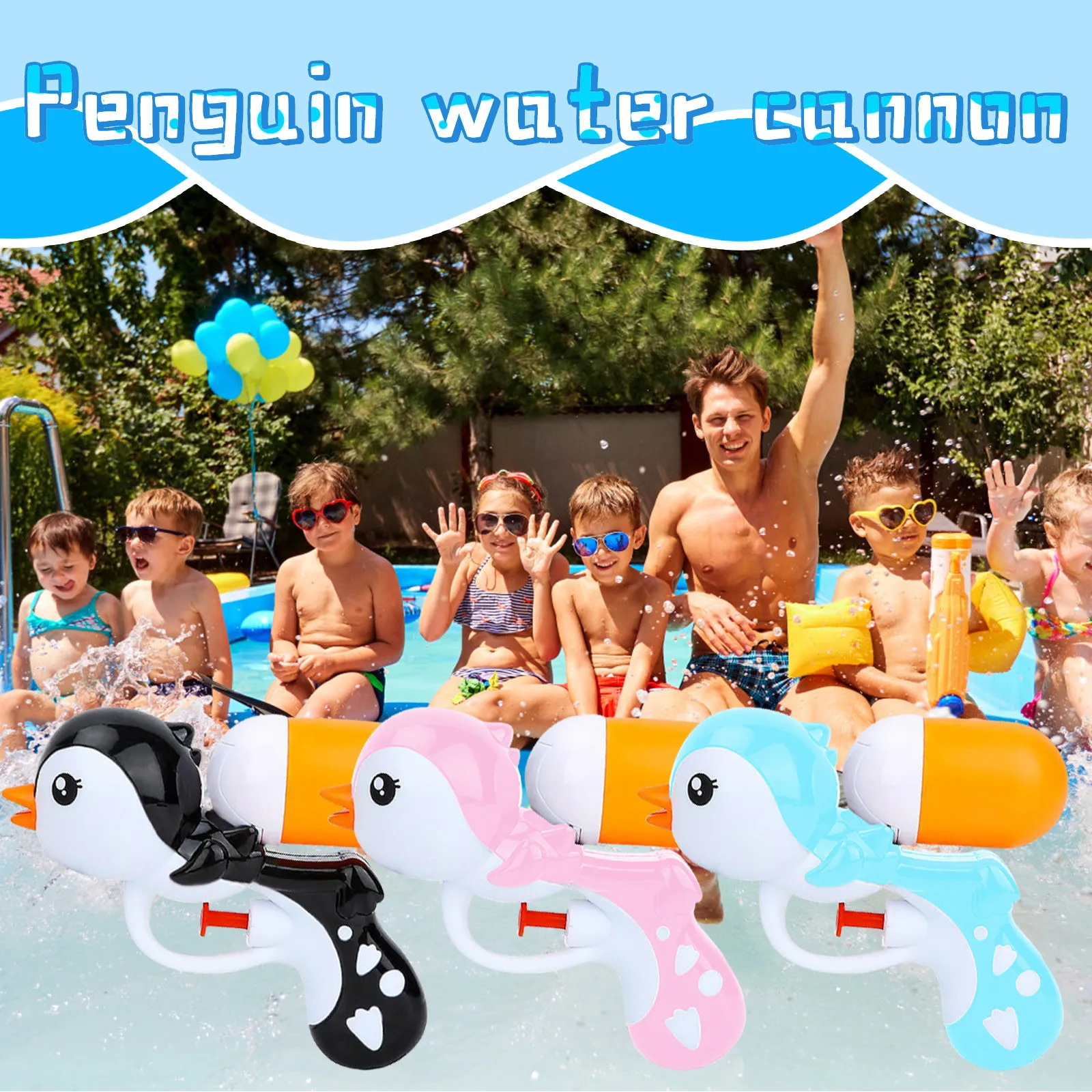 

Мультяшный водяной распылитель для маленьких птиц, игрушка, детский пляжный водяной пистолет, игрушка-распылитель для летнего бассейна, де...