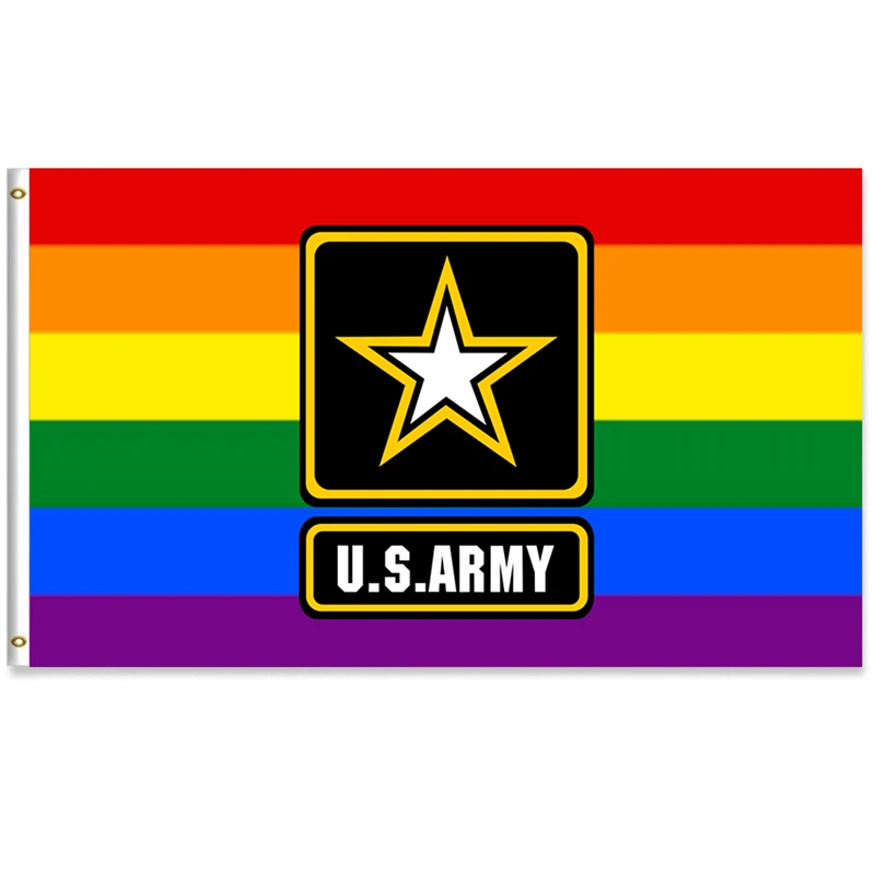 

Bandera Flag of USA army Gay flags rainbow LGBT Banner 150X90CM Banner 3x5 FT 100D Polyester Brass Grommets