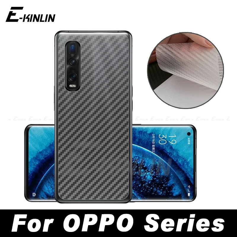 3D Защитная пленка для задней панели из углеродного волокна OPPO Find X3 X X2 Neo F19 F17 F15 F11 F7