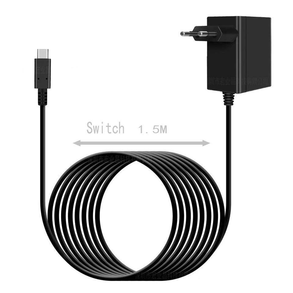 EU Plug Зарядное устройство для адаптера переменного тока Nod Switch 15V 2.6A usb type-c power, комплект для быстрой зарядки для путешествий, переключатель дока/контроллер, поддержка ТВ-режима - Цвет: EU Plug