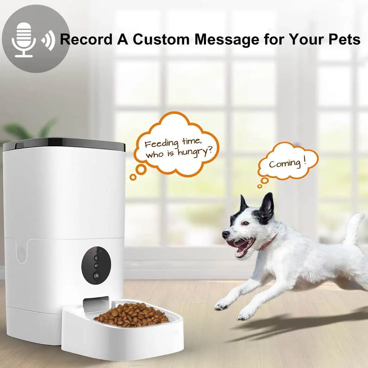 Wifi Video Version Pet Automatic Feeder Device Smart Food Dispenser APP Control Voice Recording Timing Dog Cat Bowls | Дом и сад