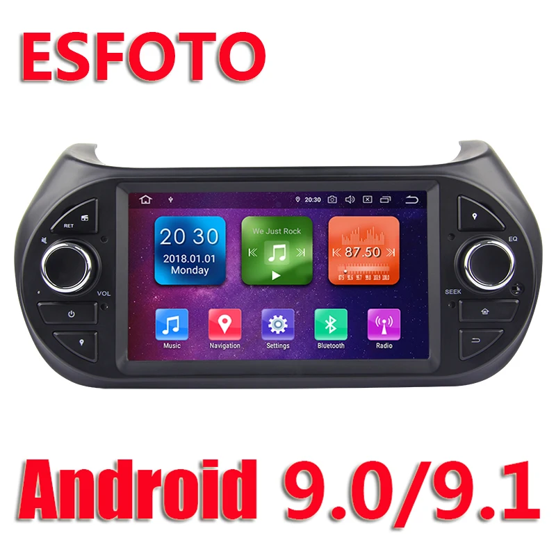 Android 9 0 автомобильный dvd стерео радио gps навигации для Fiat Qubo Citroen с изображениями из