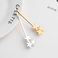 metal star hair pin styling hair barrettes clips elegant gold hair hairpin accessories gifts for women girls gold silver