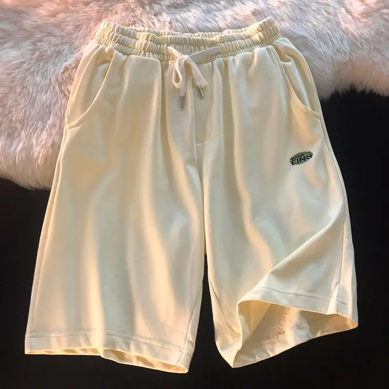 

2021 summer Korean new shorts sports all-match five-point pants women's trendy bF Harajuku students loose high waist mid-pants