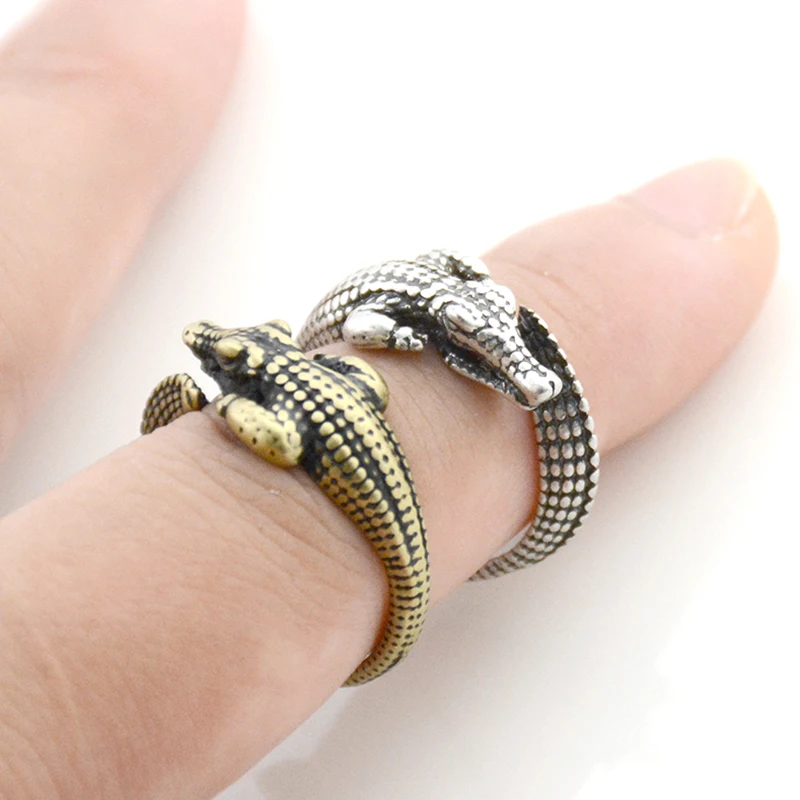 Винтажное кольцо в стиле панк С ИМИТАЦИЕЙ КРОКОДИЛА|ring for|lovers ringsrings for men |