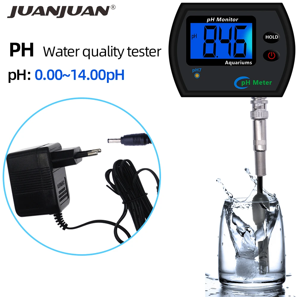 

5pcs Portable PH Meter Digital backlight Tester PH-990 0.00-14.0 for Aquarium Water monitor Acidometer with sucker 20% off