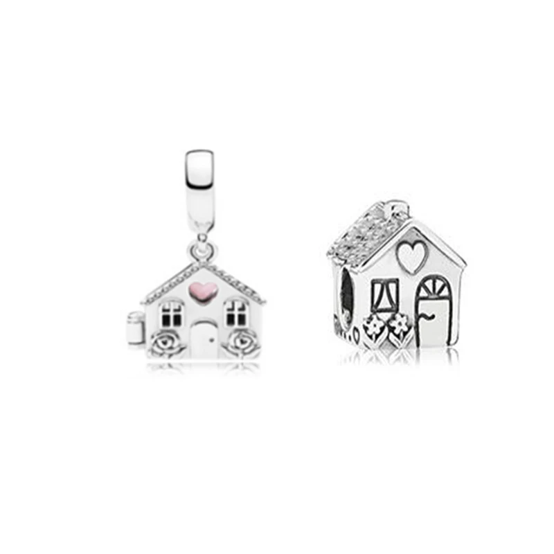 

Sweet Home Charms Set Sterling Silver Jewelry Fits Original Bracelets & Bangle Woman DIY Beads For Jewelry Making