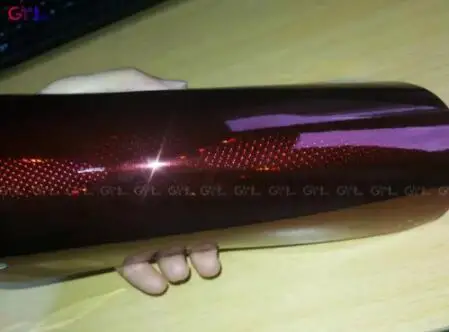 Wine Red Неоновый винный красный голографический хром виниловая пленка с воздушным пузырьком лазерная наклейка покрытие на автомобиль 1,52*18 м/рулон - Название цвета: Wine Red