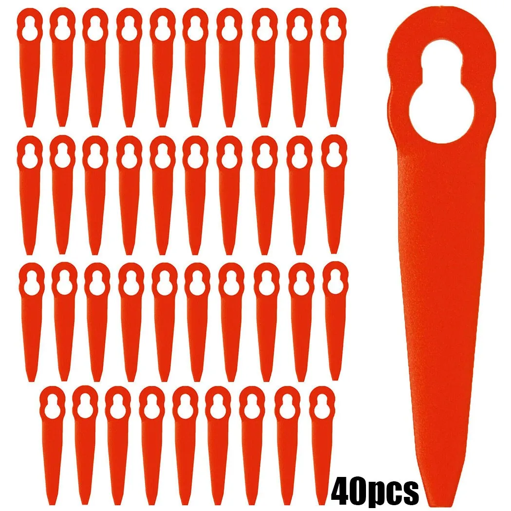 

40pcs Blades Accessory Cordless Strimmer For STIHL FSA 45 Grass Trimmer Pack Plastic Lawn Mower Replacement Blade Trimmer Access