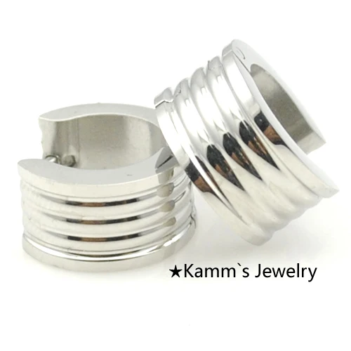 

AMUMIU New MAN'S High Quality Brincos Polished 316L Stainless Steel Earings Wholesale Fashion Jewelry Gifts KE462
