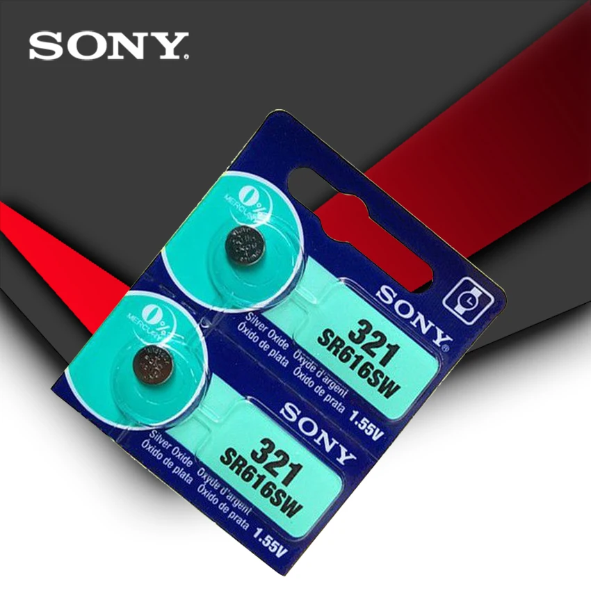 15 шт. Sony 100% оригинал 321 SR616SW 1 55 в оксид серебра часовая батарея кнопочная монетница