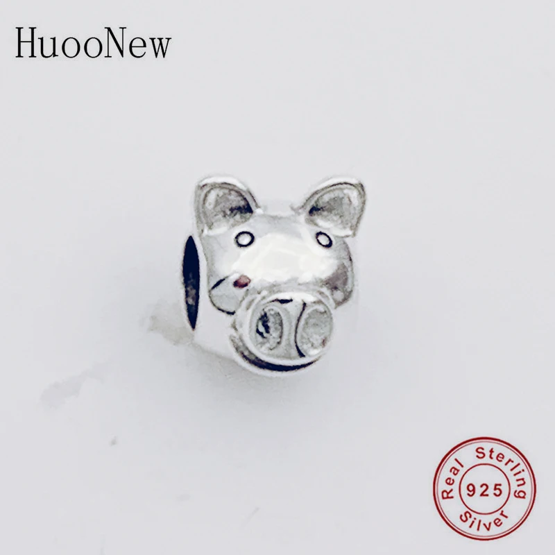 

925 Sterling Silver Animal Pig Pigglet Beads Fit Original European Charms Bracelet For Making Jewelry Women Berloque 2020 New