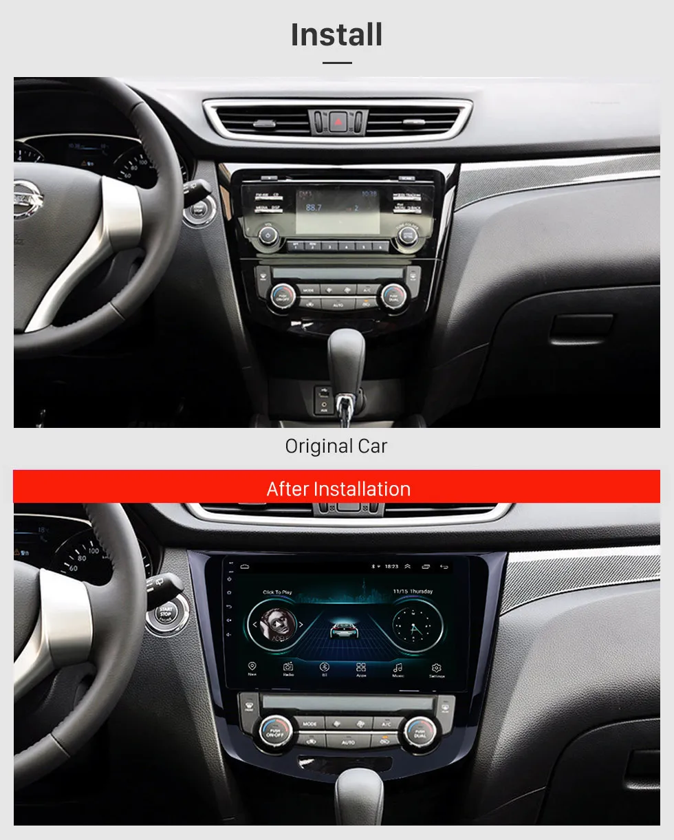 Harfey 10,1 дюймов Android 8,1 для Nissan QashQai X-Trail радио Bluetooth автомобильный мультимедийный плеер gps система 3g WiFi ТВ зеркало