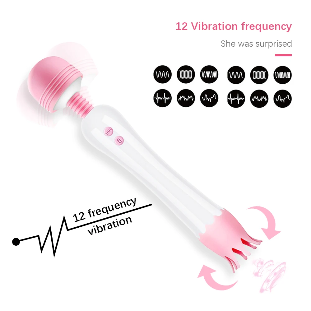 Волшебная палочка язык вибратор 12 Скоростей оральный секс Фетиш интимные