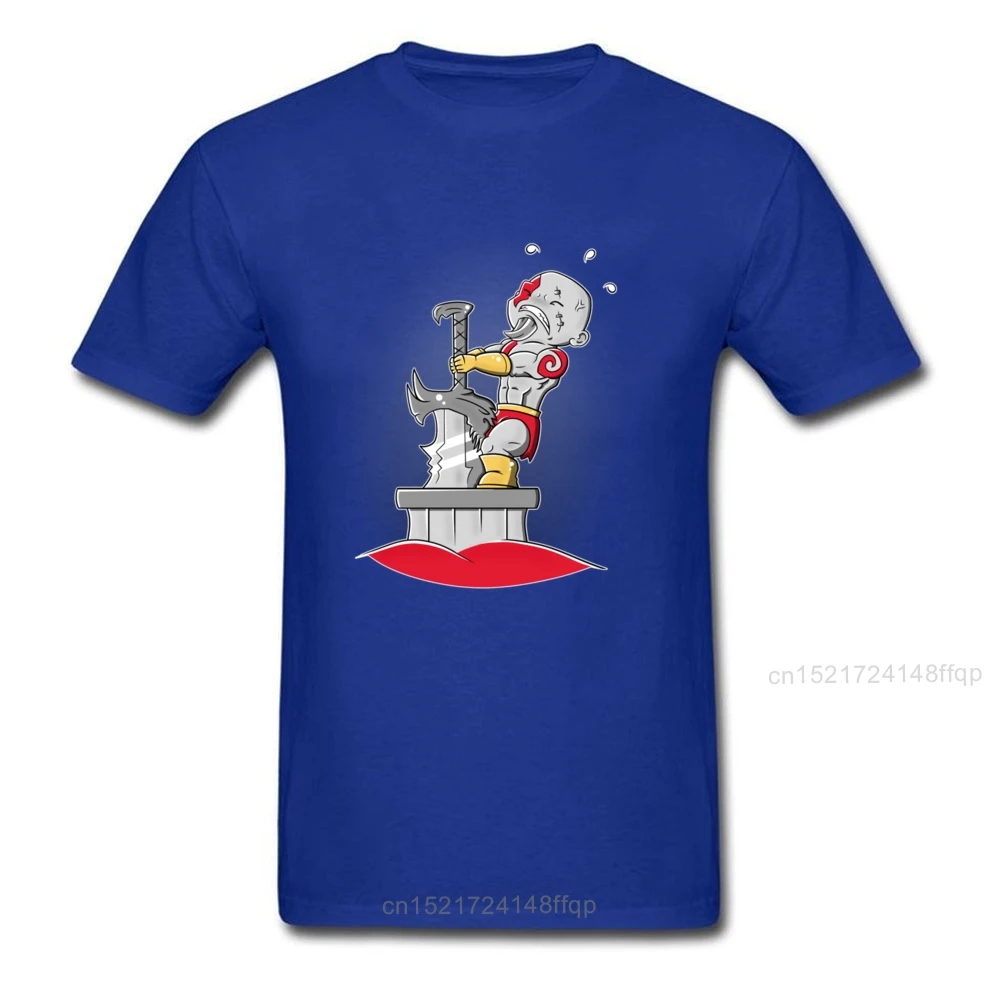 Футболка для студентов из 100% хлопка с изображением меча футболки круглым вырезом