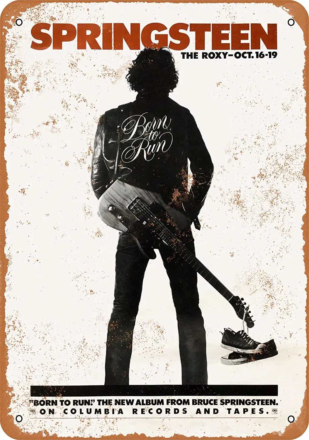 

WallColor 8*12 металлический знак 1975 Springsteen в винтажном стиле Рокси