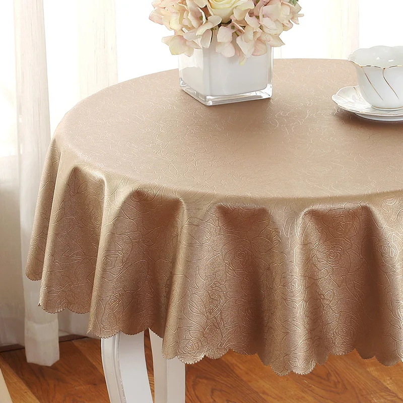 Домашняя водонепроницаемая и маслостойкая Скатерть в европейском стиле круглая