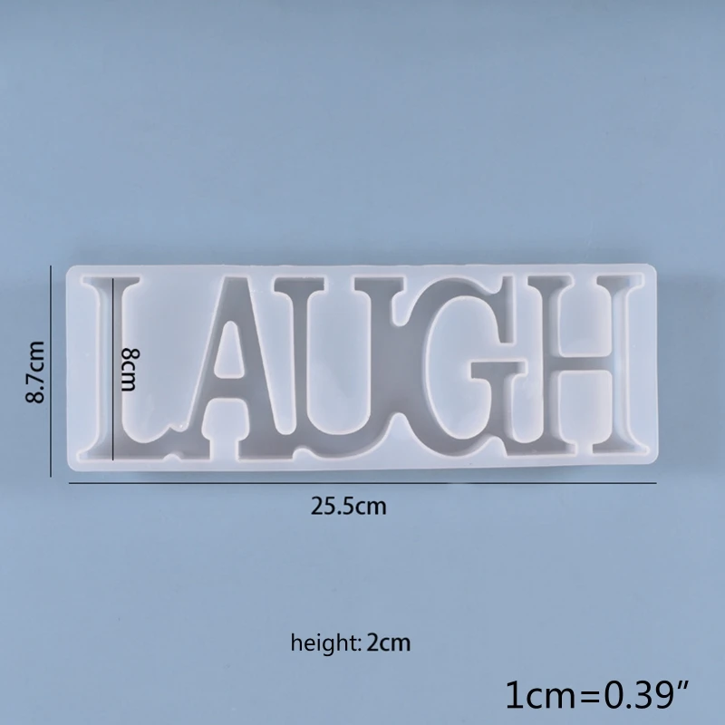 

LAUGH Words Doorplate Listed Casting Silicone Mould DIY Crafts Hanging Pendant Making Tool Crystal Epoxy Resin Mold