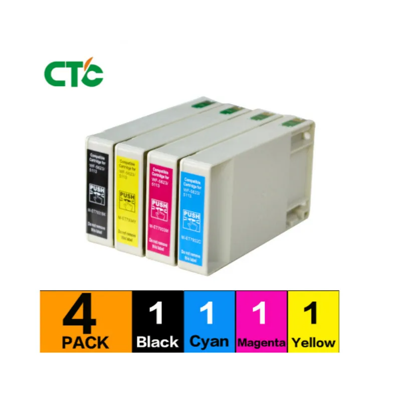 4PK T676 T676XL cartuchos de tinta compatibles for676 676XL T6761 fuerza Pro WP 4520 4530 4533 4540|Чернильные картриджи| |