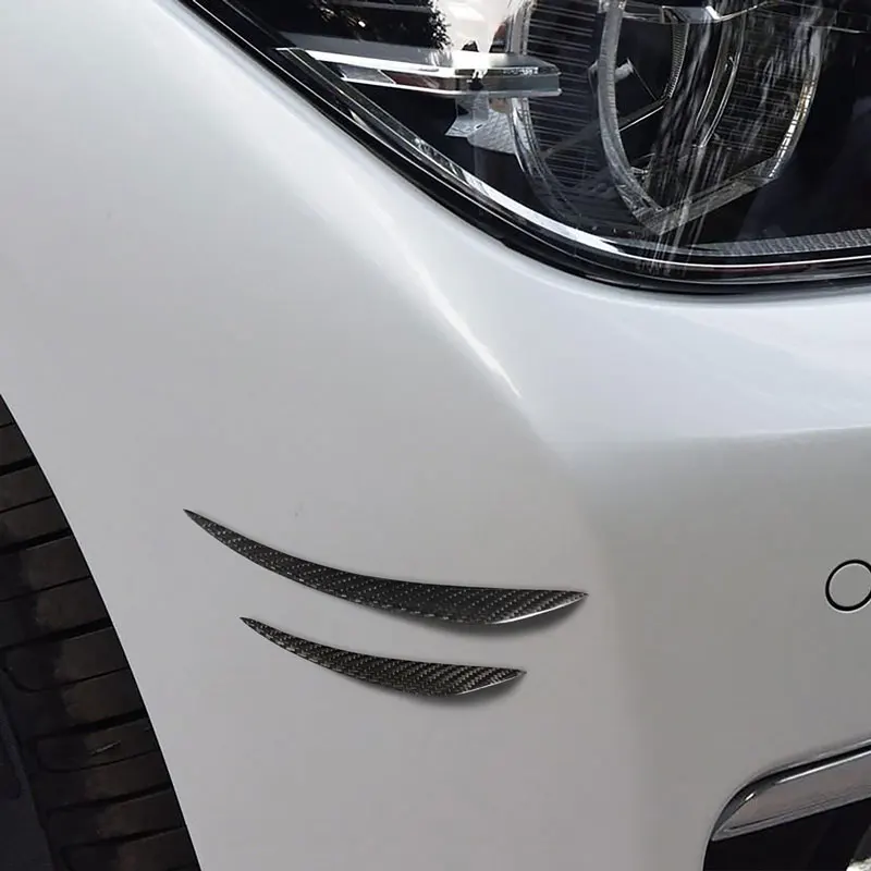 Harga Pisau Udara Untuk Bmw E90 Dikhususkan Serat Karbon Asli TPIC Bumper Depan Stiker Decal Bibir Eksterior