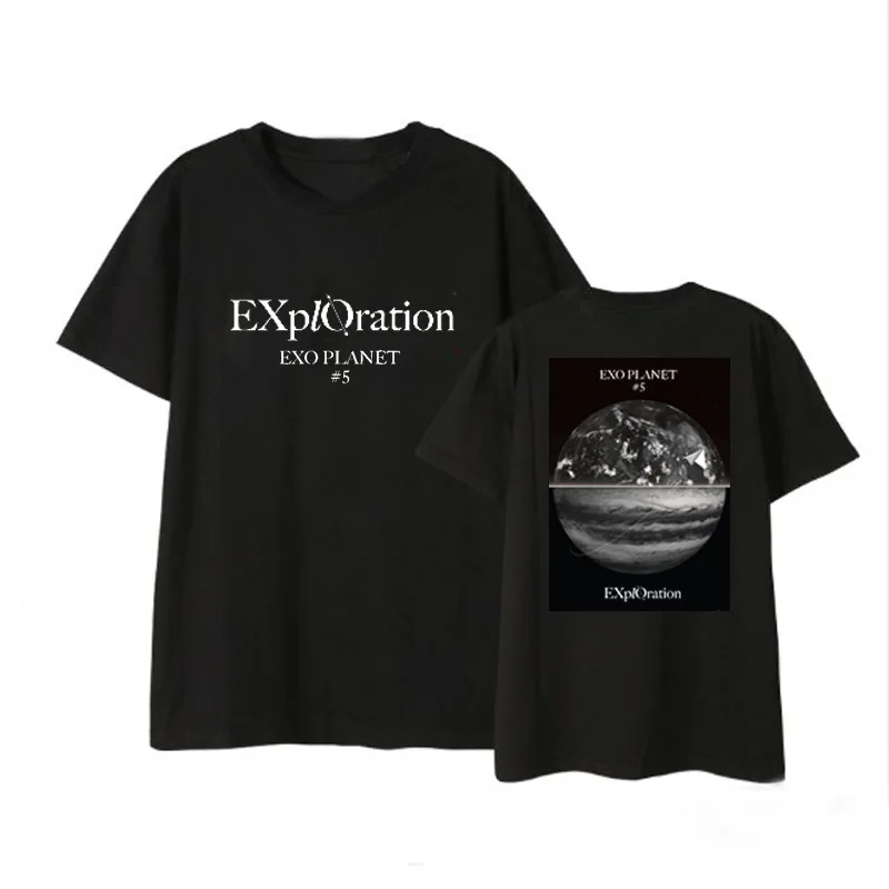 Kpop EXO Five Tour официальная одежда для концерта одинаковая поддержка футболка с