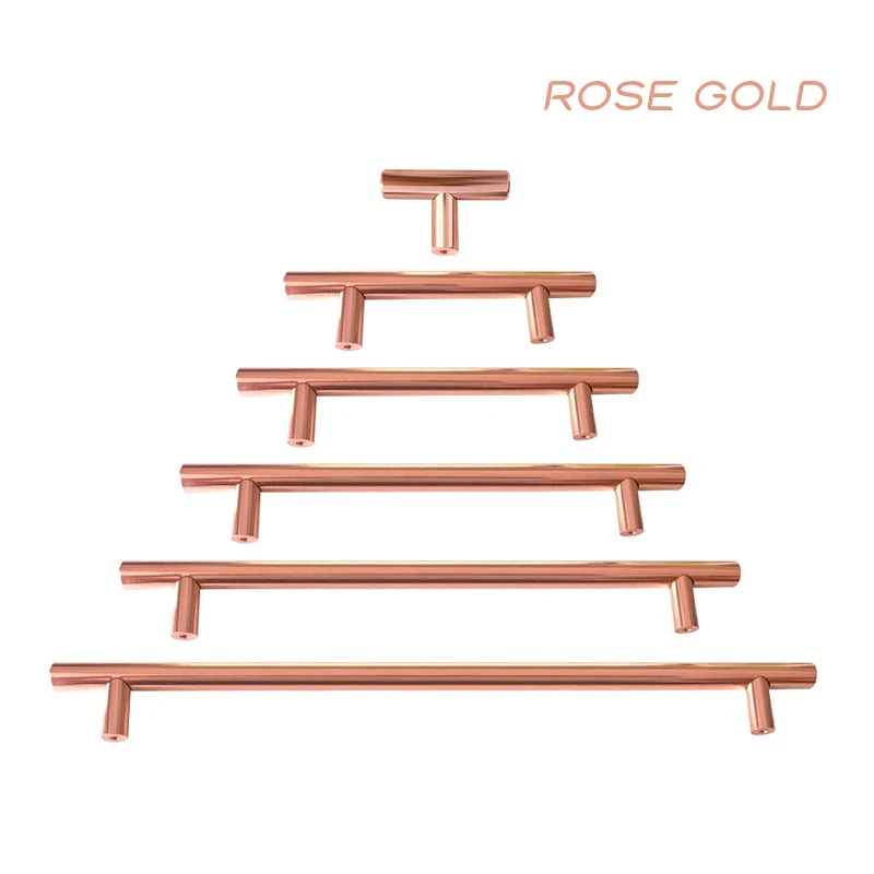 

Ручки для шкафов UKE S01.18A черные, розовое золото, матовая латунь