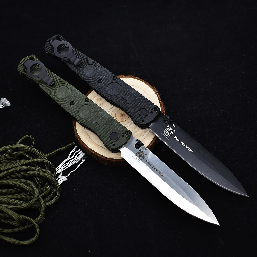 

391 Nylon Fiber Handle D2 Blade Foldable Pocket Survival EDC Tool Kitchen Camping Hunting Tactical Outdoor Knife