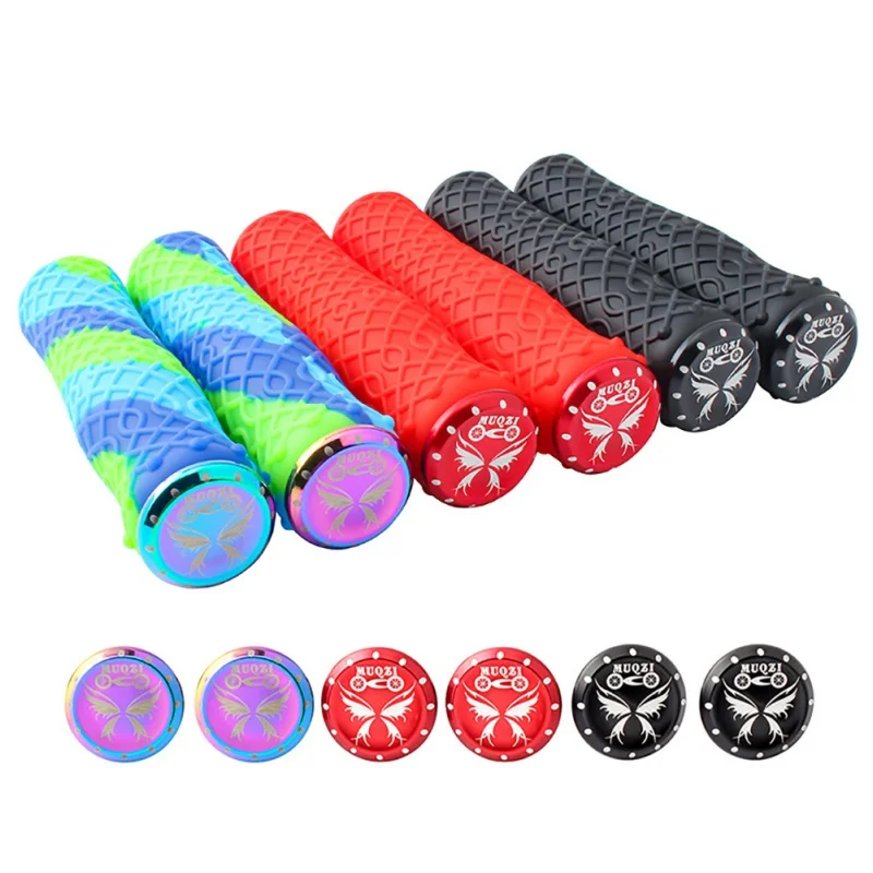 

2pcs Bicycle Handlebar Plug Mountain Road Bike Grips Cap Covers Stoppers End Lock-On Plugs Bar Grips Caps Covers Parts