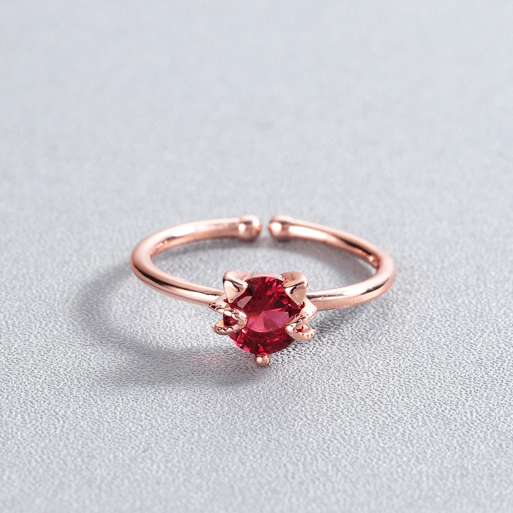 Кольцо Kinitial регулируемое с кристаллами и кошкой женское кольцо Анель вечернее