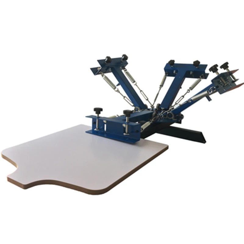 4 цвета 1 станция машина для шелкотрафаретной печати/Оборудование печати на